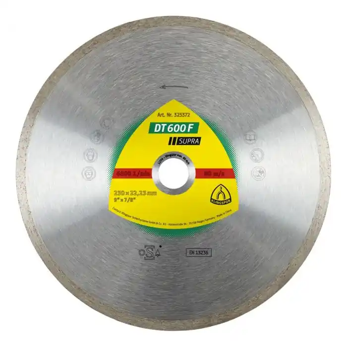 Disque à tronçonner Ø115mm diamanté carrelage - Type DT 600 F - Klingspor 325368 Bon Marché