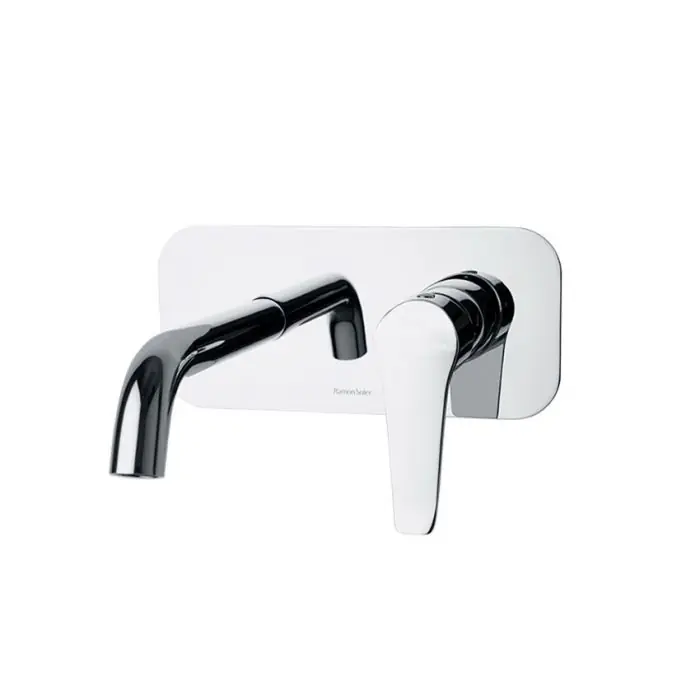 Mitigeur lavabo mural à encastrer YPSILON PLUS avec plaque 220x100mm et bec 190mm - Ramon Soler - 642002 Nouvelle Collection