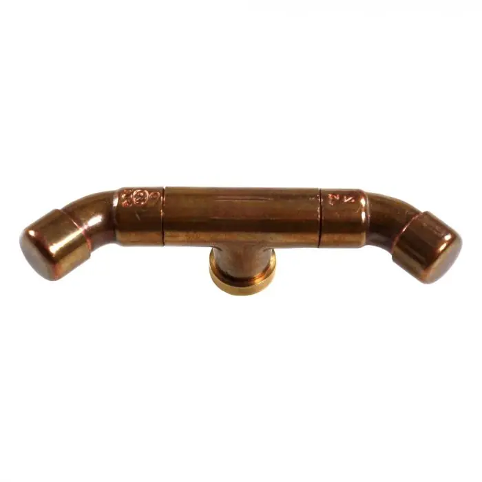 Prix Bas Bouton de meuble 95 mm "Rétro GM" Cuivre/Laiton Industriel - Ø16 mm - Arcanaute