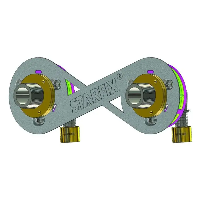 Vente Directe Sortie de cloison STARFIX 150 PER à glissement Ø 12 - M3/4" (20/27) coudée réglable - Anquier
