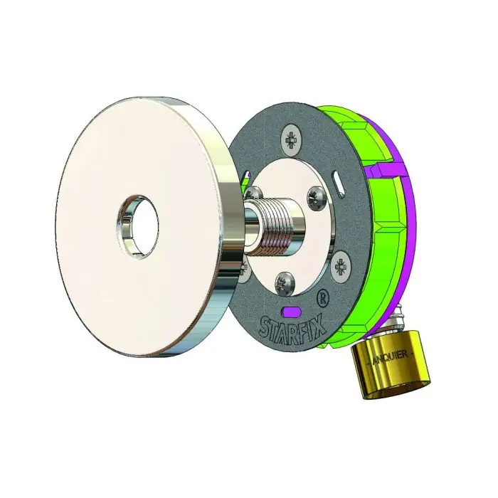 Sortie de cloison STARFIX MONO PER à glissement Ø12 - M3/8" (12/17) coudée - Anquier Solde