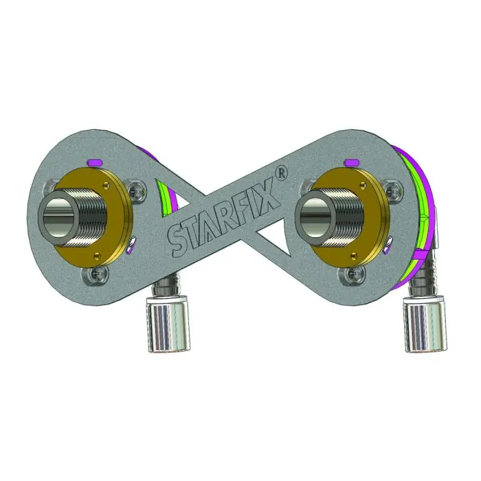 Nouvelle Collection Sortie de cloison STARFIX 150 PER à sertir Ø 12 - Mâle 3/4" (20/27) coudée réglable
