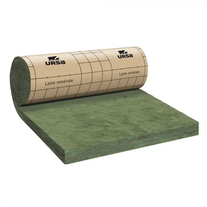Pas Cher Rouleau laine de verre URSA PRK 35 TERRA revêtu kraft - Ep. 140mm - 5,52m² - R 4.0
