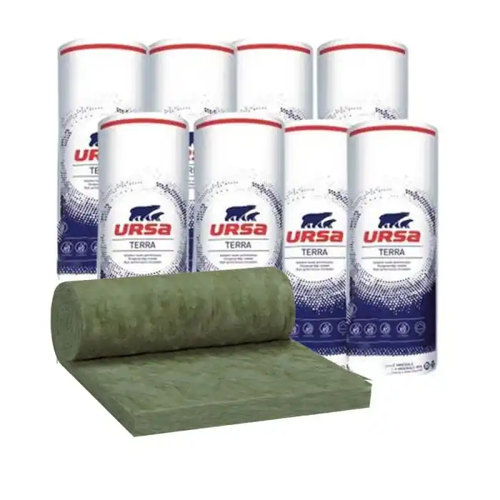 Promotion Saisonnière 8 rouleaux laine de verre URSA Hometec 32 TERRA nu - Ep. 160mm - 25,92m² - R 5
