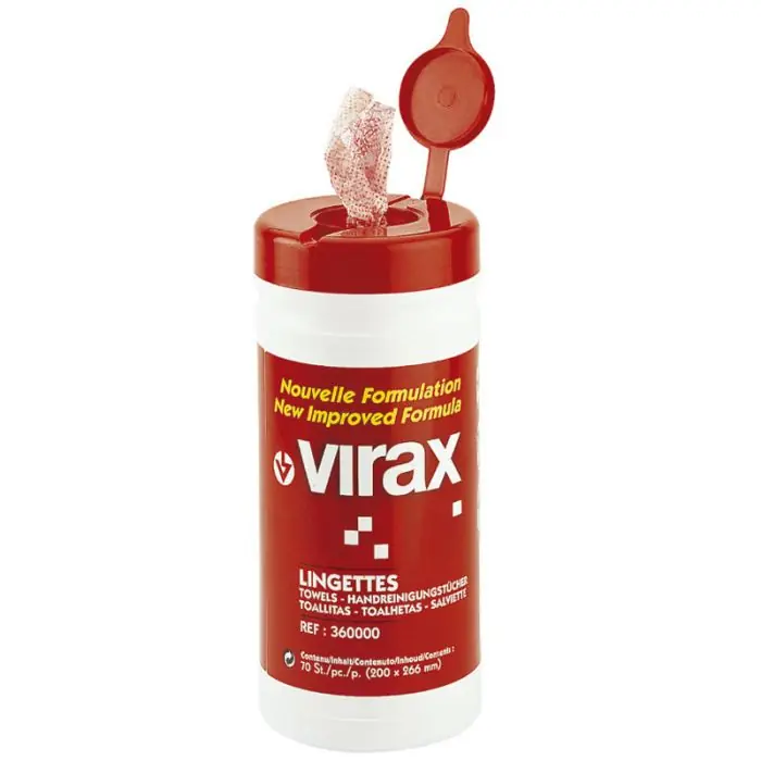 Pot 70 Lingettes nettoyantes pour mains Virax Promotion Saisonnière