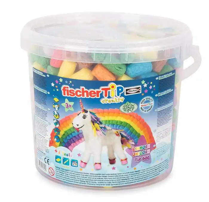 Retour Gratuit Loisirs créatifs Licorne Flocon de maïs fischerTiP 600 tips en seau