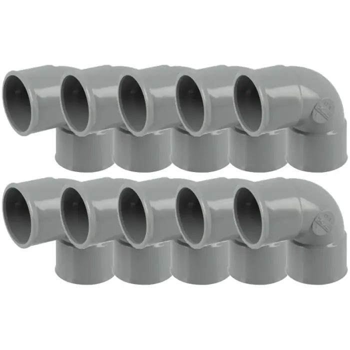 10 coudes PVC 87°30 – Ø32 Femelle Femelle – Nicoll Must-Have