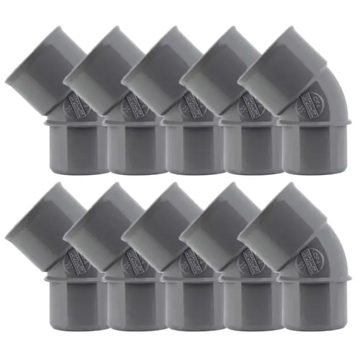 Remise 10 coudes PVC évacuation Ø32 Mâle Femelle 45° - Nicoll