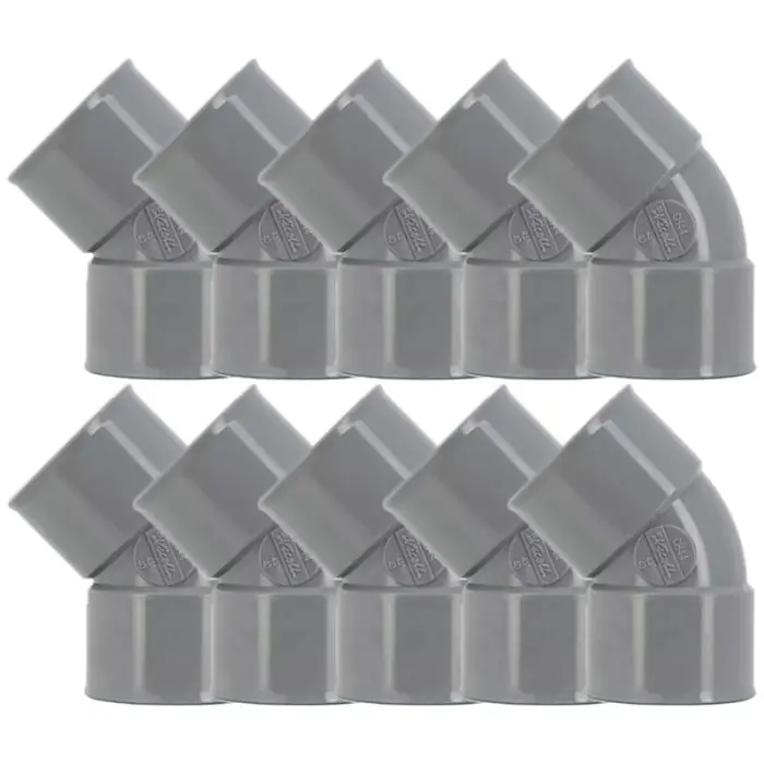 10 coudes PVC évacuation – Ø40 – Femelle Femelle 45° – Nicoll Commander Maintenant