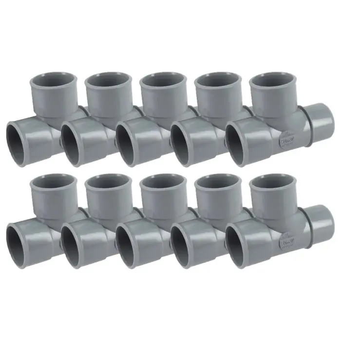 10 tés pied de biche PVC évacuation Ø32 Mâle Femelle 87°30 – Nicoll Prix Promo