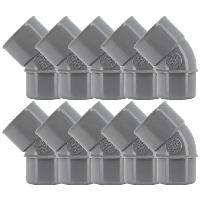 Paiement Sécurisé 10 coudes PVC évacuation Ø40 Mâle Femelle 45° - Nicoll