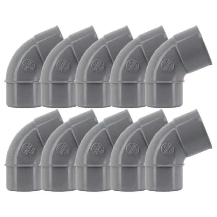 Authentique 10 coudes PVC 87°30 - Ø50 - Mâle Femelle - Nicoll