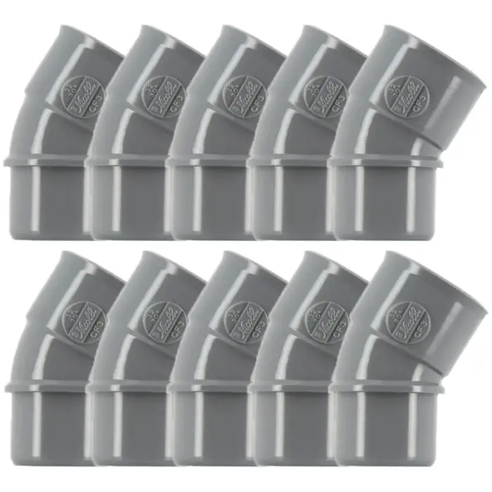 10 coudes PVC évacuation Ø32 Mâle Femelle 30° – Nicoll Livraison Express