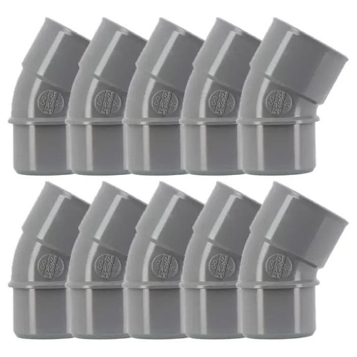 Promotion 10 coudes pvc évacuation Ø40 Mâle Femelle 30° – Nicoll