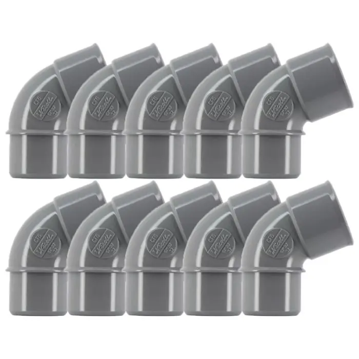 10 coudes PVC évacuation Ø32 Mâle Femelle 67°30 – Nicoll Vente Directe