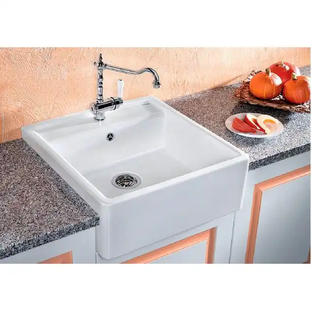 Produit De Marque Évier en céramique Panor 60 Blanc cristal – sous-meuble de 60 cm – L 600 x l 630 x P 190 – Blanco