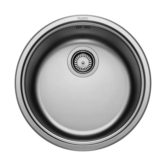 Expédition Rapide Évier de cuisine en inox Blanco Rondosol – L 460 x l 390 x P 165 mm – sous-meuble 45 cm – Blanco