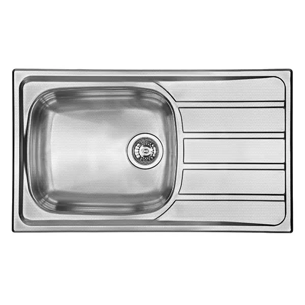 Évier de cuisine Inox mini-structure Montebello avec grand bac – L 860 x l 500 X P 160 mm – sous-meuble de 60 cm – Aquatop Jusqu&rsquo;à Épuisement Des Stocks