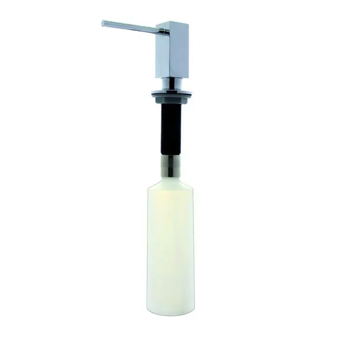 Distributeur de savon carré 300 ML pour plan évier maxi 55 mm – Chromé – Aquatop Vente Directe