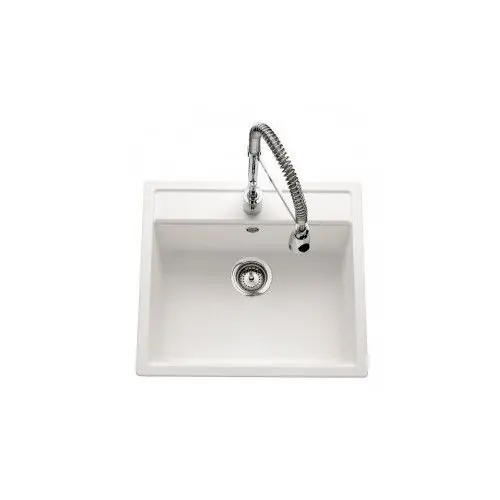Acheter Direct Évier de cuisine Cristalite Gain de Place – 570 x 510 x 180 mm – sous-meuble 60 cm – Coloris Alpina – Schock