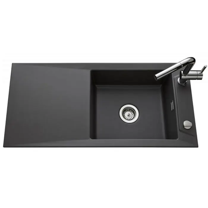 Évier de cuisine gris anthracite SIRO – L 1000 x l 490 x P 200 mm – sous-meuble 60 cm – Aquatop Expédié Aujourd&rsquo;hui