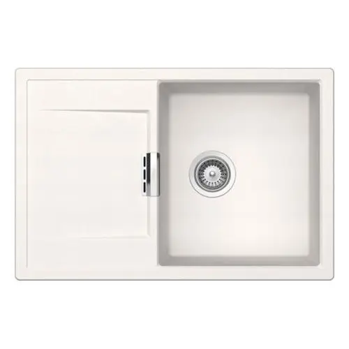 Évier de cuisine Cristadur Mono – 765 x 510 x 195 mm – sous-meuble 50 cm – Coloris Polaris – Schock Authentique