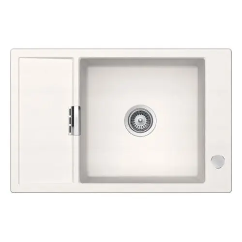 Acheter En Ligne Évier de cuisine Cristadur Mono – 780 x 510 x 195 mm – sous-meuble 60 cm – Coloris Polaris – Schock