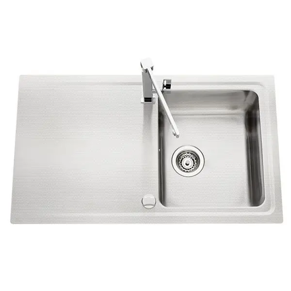 Offre Exclusive Évier de cuisine Inox mini-structure STROMBOLI – L 1010 x l 510 x P 205 mm – sous-meuble de 80 cm