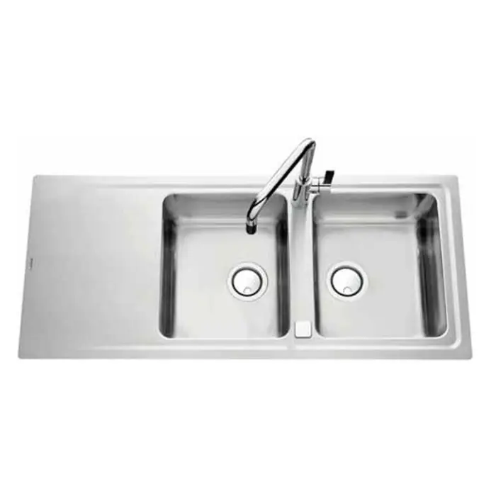 Évier de cuisine Inox lisse STROMBOLI – L 1170 x l 510 x P 195 mm – sous-meuble de 90 cm Nouvel Arrivage