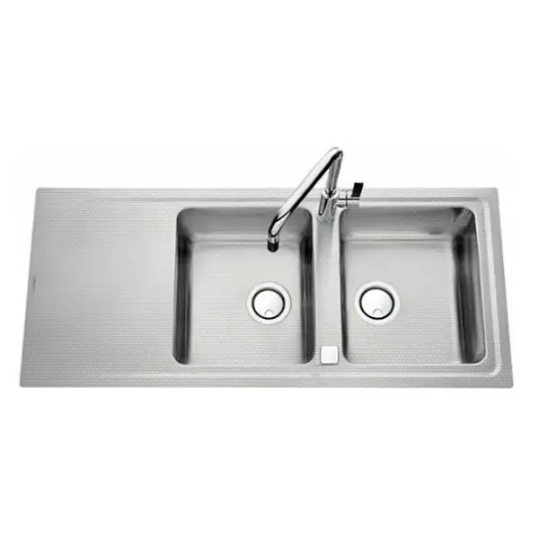 Petit Prix Évier de cuisine Inox mini-structure STROMBOLI – L 1170 x l 510 x P 195 mm – sous-meuble de 90 cm