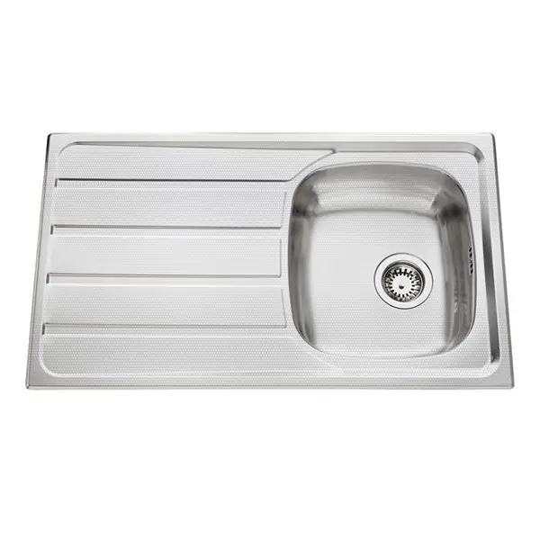 Évier de cuisine en Inox mini-structure Montebello – L 860 x l 500 x P 160 mm – sous-meuble de 45 cm – Aquatop Prix Bas