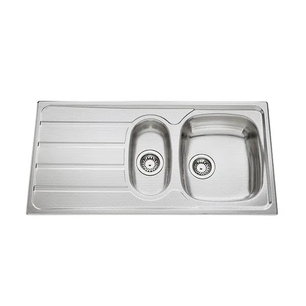 Nouveauté Évier de cuisine Inox mini-structure Montebello avec vide sauce – L 1000 x l 500 x P 160 mm – sous-meuble de 60 cm – Aquatop