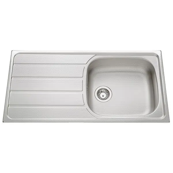 Dernière Chance Évier de cuisine en Inox mini-structure Montebello – L 1000 x l 500 x P 160 mm – sous-meuble 60 cm – Aquatop