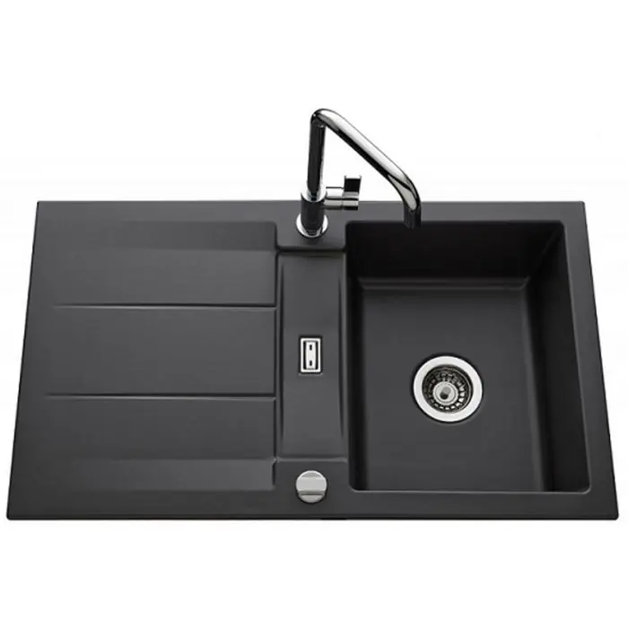 Évier de cuisine gris anthracite GENEA – L 870 x l 510 x P 220 mm – sous-meuble 60 cm – Aquatop Commander Vite
