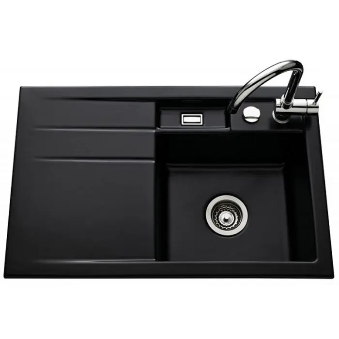 Évier de cuisine nigra BELA égouttoir à gauche – L 780 x l 510 x P 200 mm – sous-meuble 45 cm – Aquatop Remise