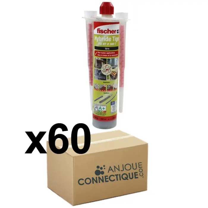 Lot de 60 cartouches scellement chimique - ton gris 300 ml - Fischer Commande En Gros