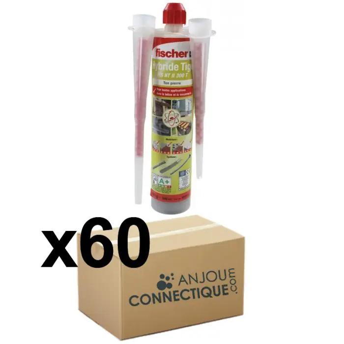 Réduction Lot de 60 cartouches scellement chimique - ton pierre 300 ml - Fischer
