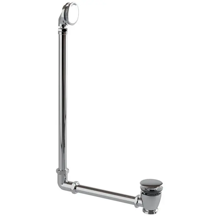 Trop-plein de baignoire chromé Clearwater apparent avec bonde clic-clac – Aquatop Meilleur Prix
