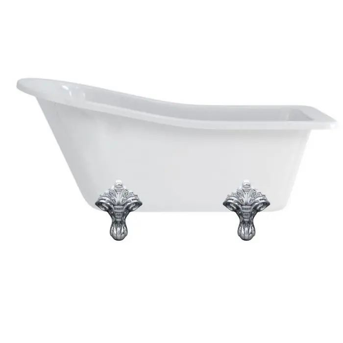 Baignoire îlot HAREWOOD Burlington 1690 x 730 x 770 mm avec 4 pieds traditionnels chromés – Aquatop Prix Réduit