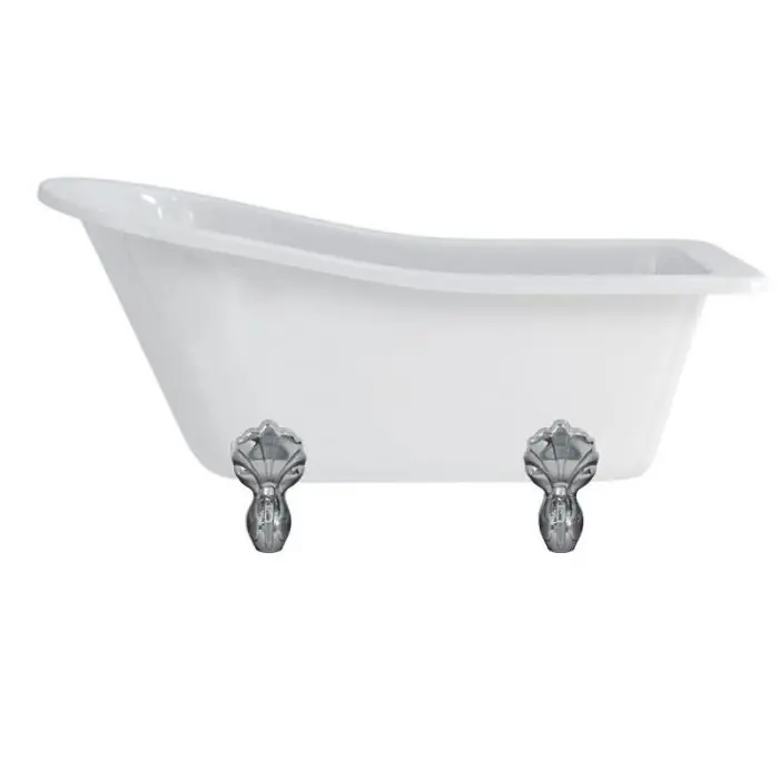Remise Baignoire îlot HAREWOOD Burlington 1690 x 730 x 770 mm avec 4 pieds griffés chromés – Aquatop