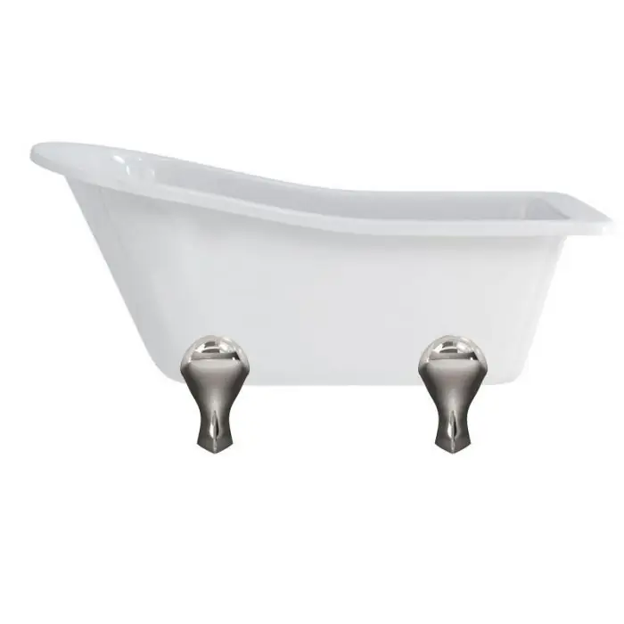 Baignoire îlot HAREWOOD Burlington 1690 x 730 x 770 mm avec 4 pieds arqués chromés - Aquatop Quantité Limitée