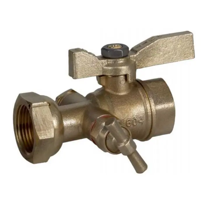 Robinet après compteur droit à purge Femelle 3/4" (20/27) - Écrou Prisonnier 3/4" (20/27) - Sferaco Expédition Rapide