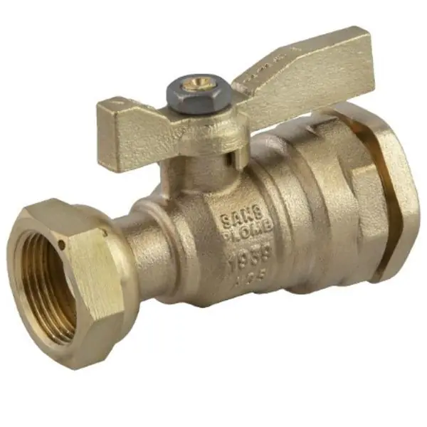 Robinet droit avant ou après compteur laiton - PE20 - Ecrou prisonnier 3/4"(20/27)- Sferaco Satisfait Ou Remboursé