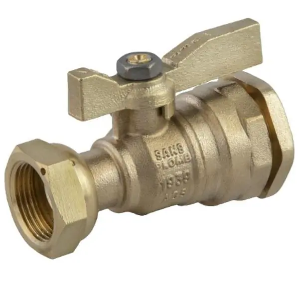 Promotion Saisonnière Robinet droit avant et après compteur laiton - PE25 - Ecrou prisonnier 1" (26/34) - Sferaco