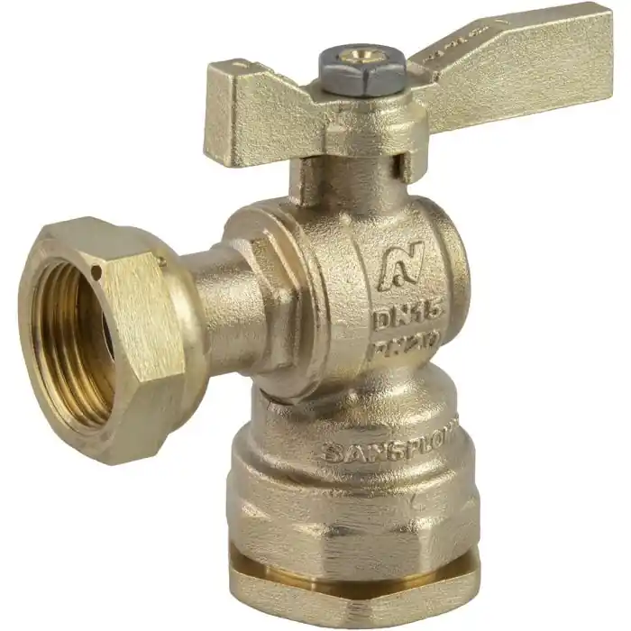 Robinet équerre avant et après compteur laiton - Pour tube PEHD 25 - Écrou prisonnier 3/4" (20/27) - Sferaco Offre Spéciale
