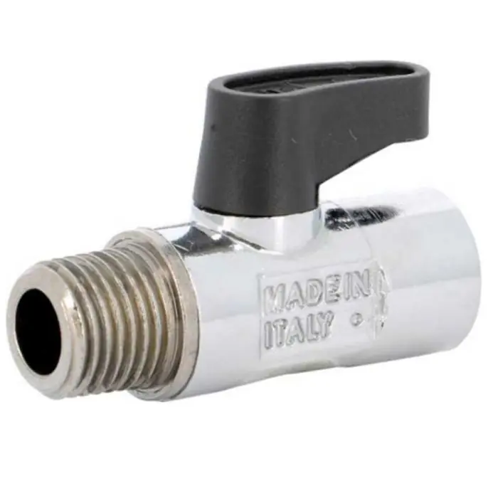 Expédié Aujourd'hui Micro-vanne laiton chromé mâle femelle 1/4" (8/13) - PN10 - Sferaco
