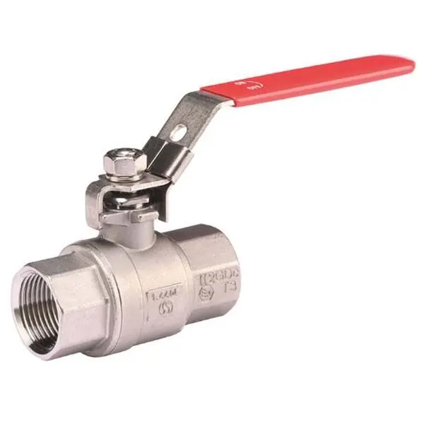 Nouvelle Collection Vanne à sphère INOX passage intégral Femelle/Femelle 2"1/2 (66/76) PN25 - poignée rouge - Sferaco