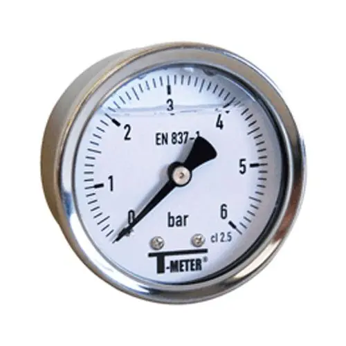 Bon Plan Manomètre boitier inox à bain de glycérine AXIAL Mâle 1/4" (8/13) - Ø50 - Pression 0 / 40 bar - Sferaco