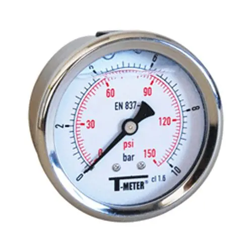 Offre Du Jour Manomètre boitier inox à bain de glycérine AXIAL Mâle 1/4" (8/13) - Ø63 - Pression -1 / 1 bar - Sferaco
