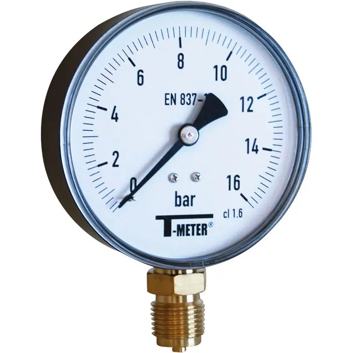 Manomètre ABS à cadran sec RADIAL Mâle 1/2" (15/21) - Ø100 - 0 à 40 bar - Sferaco Vente Flash